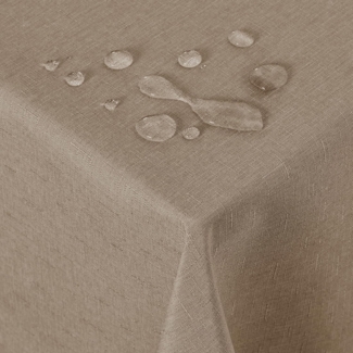 Deconovo Tischdecke Wasserabweisend Tischwäsche Lotuseffekt Tischtuch Leinenoptik (1er Set, 100 % Polyester), fleckabweisend Tischdecke pflegeleicht waschbar Table Cloth rechteckig