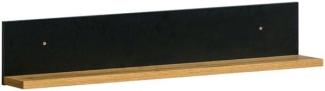 Wandregal Wandboard Lamia 90cm Wotan Eiche schwarz