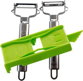 Hobelplatte mit Multischäler und Juliennereibe im Set Spar-Schäler und Julienne-Schneider