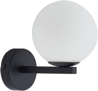 Lucande Wandleuchte Bidolo, Metall, Schwarz IP44, 1 x 8 W LED