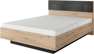 Bett Doppelbett Tally 160x200cm Artisan Eiche anthrazit