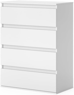 Vicco Kommode Weiß 74 x 99.6 cm mit 4 Schubladen, Claus