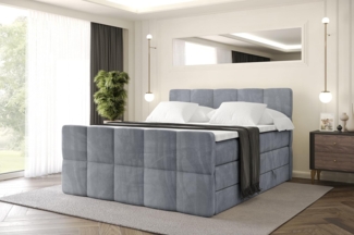 ALTDECOR Boxspringbett LIRO-Z KING (Multipocket-Matratze H4, H3 Matratze Bonellfederung, Topper, Kopfteil), Doppelbett mit Fußteil