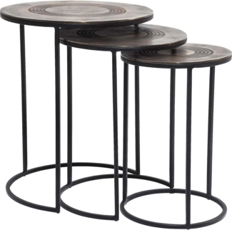 KARE Design Beistelltisch Marrakesh Ø48cm (3/Set) 80270