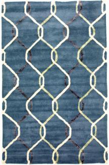 Designer Teppich - 240 x 153 cm - blau