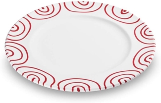 Rotgeflammt, Speiseteller Gourmet (Ø 27cm) - Gmundner Keramik Speiseteller - Mikrowelle geeignet, Spülmaschinenfest