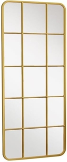 Vente-unique - Spiegel Fenster-Optik - 60 x 140 cm - Metall - Goldfarben - SCIARA