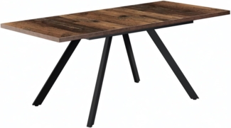 B&D home Esstisch Esstisch LIA, 4- Fuß Gestell, ausziehbar, 120-160cm, 4-6 Personen