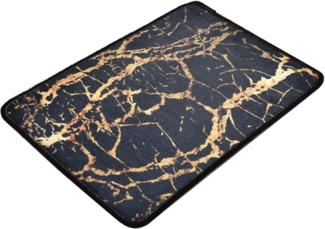 Badteppich schwarz und orange