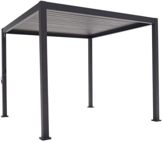 Mirador Basic | Alu-Stahl Pavillon | 3 x 3 M | Lamellendach anthrazit | Pergola freistehend