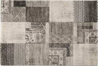 Baroni Home Teppich Kurzflor, handgeflochtener Teppich, moderner Wohnzimmerteppich, 120x170 cm, Braun und Silber, Bilder