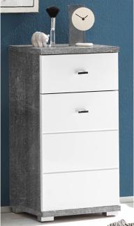 Unterschrank >Peter< in Beton aus MDF - 38x73x30cm (BxHxT)
