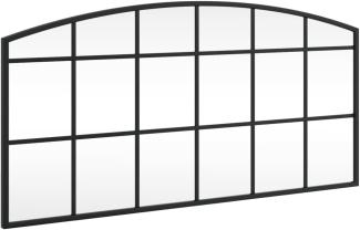 vidaXL Wandspiegel Schwarz 80x40 cm Gewölbt Eisen 358637