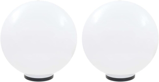 vidaXL LED-Gartenleuchten 2 Stk. Kugelförmig 50 cm PMMA 277145