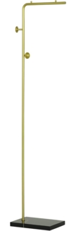 HOMCOM Garderobenständer mit Haken, Marmor Basis, für Kleidung, Hüte, (Garderobe, 1 St, Kleiderständer), für Wohnzimmer, Eingang, 35 x 25 x 170 cm, gold+schwarz