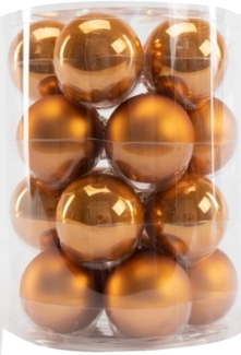 TrendLine Weihnachtskugeln aus Glas Ø60mm bernstein 20Stk Christbaumkugeln Xmas