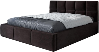 Polsterbett CARLOS 140x200 mit Matratze, Bettkasten und Lattenrost. Farbe: Espresso 6