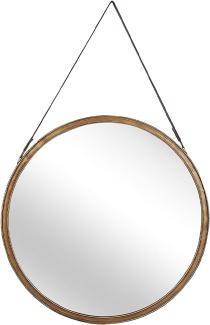 Wandspiegel gold mit Aufhängeband ø 60 cm AUTUN