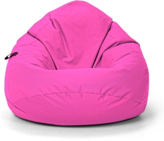 Nadimaideal Sitzsack Tropfenform Kastanie | Bodenkissen für Kinder & Erwachsene | Indoor & Outdoor | Gaming Sitzsack - Sitzkissen - Beanbag | Füllung EPS Perlen (Pink, XXL-Durchmesser 88 cm)
