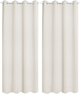 Woltu Vorhang (2 St), Ösen, blickdicht, Leichte Wärmeisolierend Kälteschutz