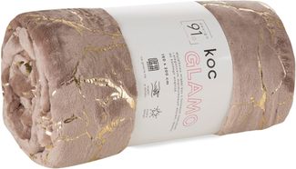 Wohndecke mit goldenem Marmormuster Glamour GLAMO 150x200 cm beige gold