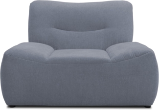 DOMO Collection Boho Loveseat, Sessel, Polstersessel im Boho-Style, Sofa, Couch, Bigsofa in grau