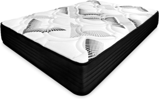 amuéblate online Viskoelastische Hybrid-Matratze Visco Box mit Taschenfederkern, optimaler Komfort, mittlere Festigkeit, milbendicht, antibakteriell und hypoallergen, 90x190 cm