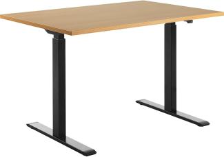 TOPSTAR | Schreibtisch | elektrisch höhenverstellbar | BxT 1200x800 mm | Platte Buche-Dekor | Gestell schwarz