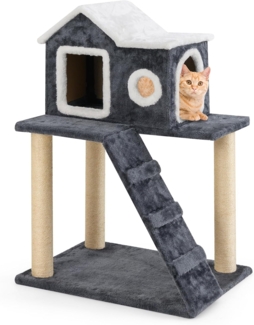 COSTWAY Kratzbaum Katzenbaum, Kletterbaum, Spielbaum, mit großer Höhle