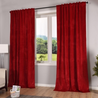 Gardinenbox Vorhang, verdecketeSchlaufen (2 St), verdunkelnd, Samt, Verdunkelung Schal »Milano« Samt blickdicht Tunneldurchzug kürzbar 203