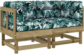 vidaXL Ecksofas mit Kissen 2 Stk. Kiefernholz Imprägniert 825456