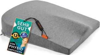 DYNMC you Keilkissen Stuhl Mittelhart H3 - Test SEHR GUT, Ergonomisches Sitzkissen Bürostuhl & Co, Entlastet Rücken & Erhöht Sitzkomfort, MIT PHYSIOTHERAPEUTEN ENTWICKELT