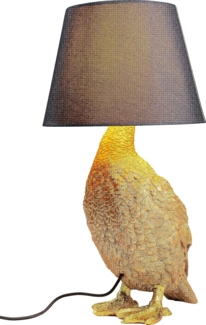 Kare Design Tischlampe Animal Duck Gold/Braun, Entenleuchte, Tiermotiv, Dekoleuchte, Tischleuchte, Schreibtischlampe Kinder, Lampe für Wohnzimmer, Schlafzimmer, 53 x 31 x 31 cm (H/B/T)