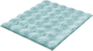 Kleine Wolke Badematte Cloud, Höhe 28 mm, rutschhemmend beschichtet, fußbodenheizungsgeeignet, Polyester, rechteckig, Badteppich, Uni Farben, Hoch-Tief Effekt, besonders weich