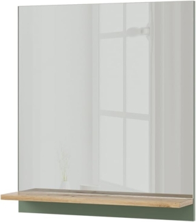 Vicco Badezimmerspiegel Grün/Artisan 60x67 cm mit Regal, Marelle