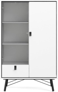 ebuy24 Vitrine Rye Vitrinenschrank 1 Glastür, 1 Tür, 1 Schublade