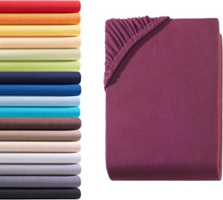 Hometex Premium Textiles Spannbettlaken Jersey Spannbettlaken 100% Baumwolle, Jersey, Gummizug: Rundumgummizug, Premium-Jersey Matratzenhöhe bis 23 cm