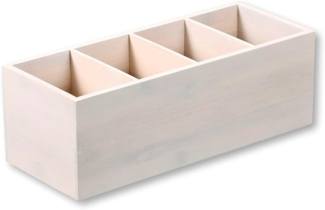 KESPER Besteckkasten 4 Fächer, Bambus, Breite: 350 mm, Tiefe: 120 mm