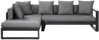 Vente-unique - Garten-Ecksofa - Aluminium - Anthrazit - MOLOKAI von MYLIA, links