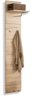 FORTE COMBINO Spezial Kleiderpaneel 40, modernes Wohnzimmerregal, Wandregal, Holzwerkstoff, Sonoma Eiche Holzdekor, 40 cm breit x 192 cm hoch x 31,2 cm tief