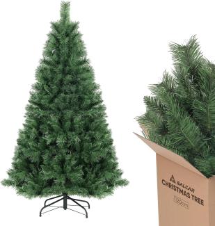 SALCAR Kleiner Weihnachtsbaum Künstlich 120 cm, Künstlicher Tannenbaum mit Handschuhen und Metallständer, Weihnachtsbäume als Weihnachtsdeko Innen