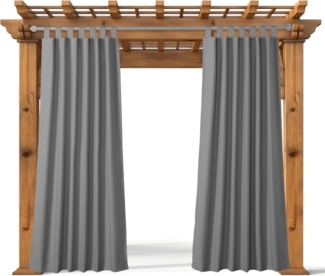JEMIDI Outdoorgardine Outdoor Vorhang wasserdicht - Wetterfester Vorhang - Grau, (1 St)