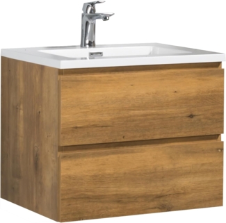 Badezimmer Badmöbel Set Angela 60cm F. Oak - Unterschrank Schrank Waschbecken Waschtisch