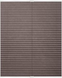 Lichtblick Plissee Nizza Taupe Tageslicht; einfache Installation mit Klemmträgern; verspannt, 130,0 cm, 75,0 cm