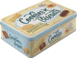 Nostalgic-Art Keksdose Nostalgic-Art - Vorratsdose Flach - Cookies 'n' Biscuits