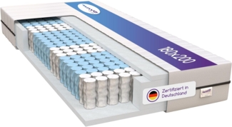 M line | Wave Smart Taschenfederkernmatratze 180x200 cm H4 | 7 Zonen Orthopädische Matratze - Schaumstoffmatratze und Taschenfedern - 10 Jahre Garantie