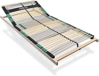 Sleepneo Lattenrost 90x200 Premium Strong bis 200Kg, Kopfteil verstellbar, 7-Zonen-Lattenrost mit 42 Latten, Made in Germany, extra stabil aus Buchenholz