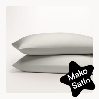 Seralino Kissenbezüge Mako Satin Kissenbezug (100% Bio Baumwolle) weich, hautfreundlich, (2 Stück), Fairtrade/ GOTS zertifizierte uni Kissenhülle mit Reißverschluss