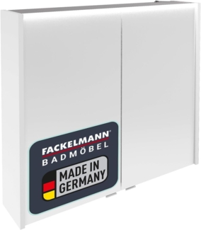 Fackelmann VERONA LED Spiegelschrank 80 cm, Weiß Glanz