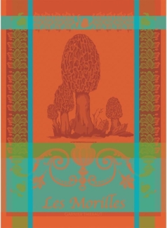 Garnier-Thiebaut Geschirrtuch Les Morilles Vermillon 56x77 Cm 100% Gekämmte Baumwolle